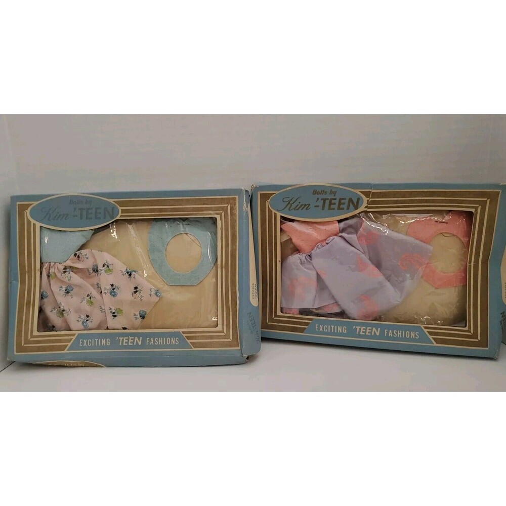 RARE 1950s Kim Dolls Kim-'TEEN Exciting Fashions Doll Clothes NOS